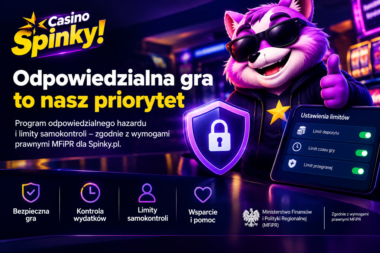 Limity samokontroli i samowykluczenie w programie odpowiedzialnej gry Spinky.pl